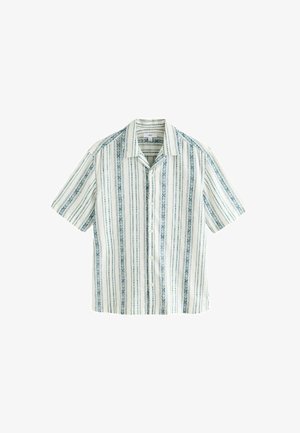 Next SHORT SLEEVE TEXTURED STRIPE - Skjorter - blue white