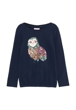 O-SHAPE- MIT GLITZER UND PAILLETTEN - Langarmshirt - navy