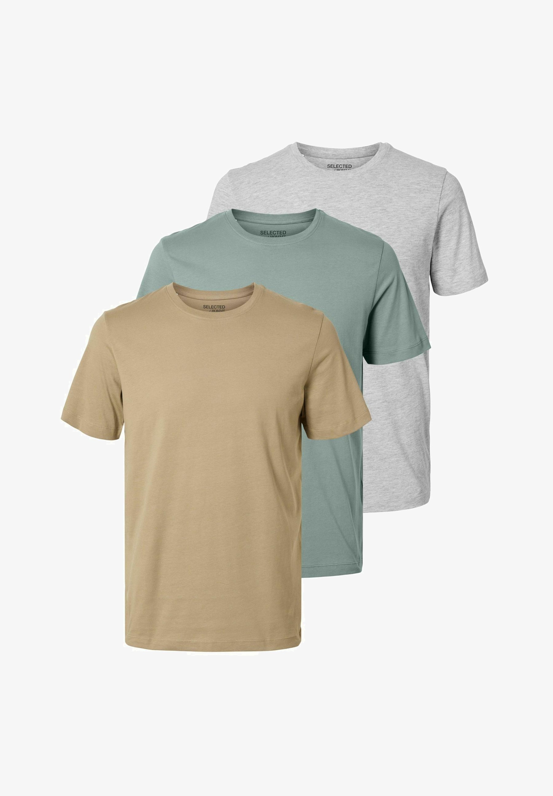 Selected Homme SLHCORMAC O NECK TEE PACK Basic T-shirt light