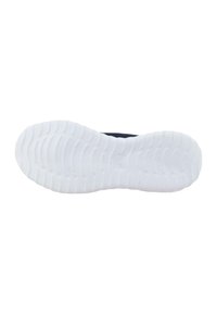Weiße Gummi-Außensohle mit texturiertem Profil, abgerundeter Form und glattem Rand. Minimalistisches Design ohne sichtbare Logos.