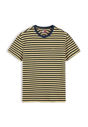 Tommy Jeans, TJM REG STRIPE TEE - T-Shirt print - dark blue/yellow