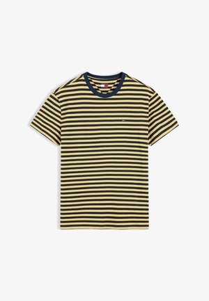 Tommy Jeans, TJM REG STRIPE TEE - T-Shirt print - dark blue/yellow