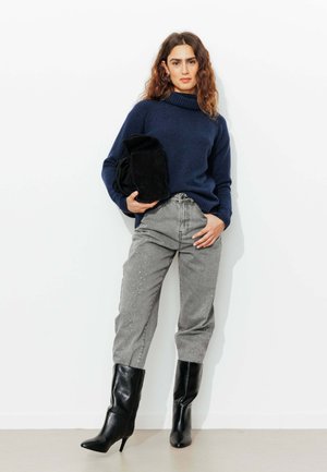 BALLOON STRASSÉ - Jean Mom - jeans gris