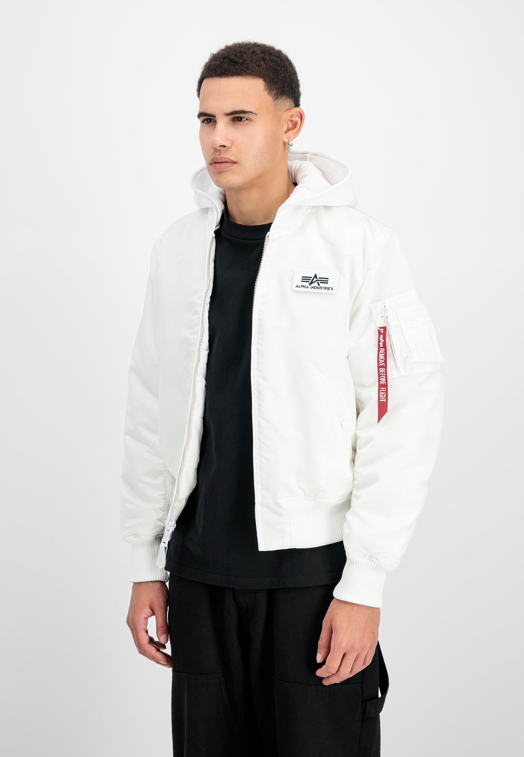 Alpha Industries UNISEX - Bomber Jacket - white/black/white