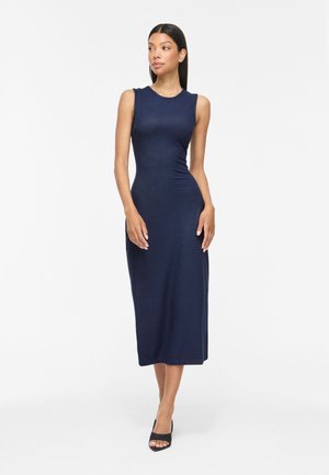 VILA, MAXIKLEID VICHANIA ÄRMELLOSES - Šaty do práce - dark blue denim