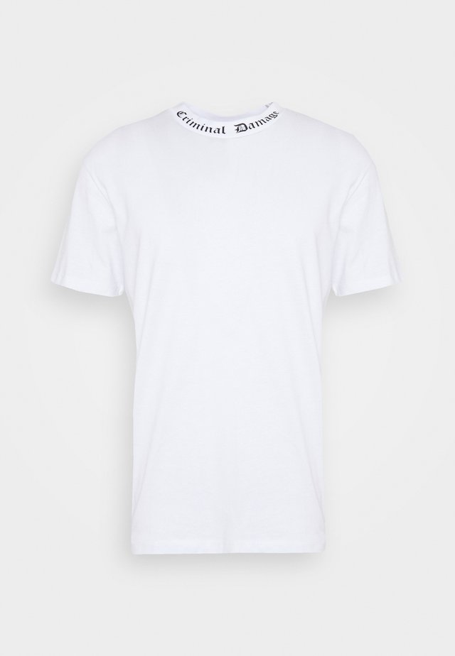 GOTH COLLAR TEE - T-Shirt print - white