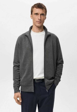 Chaqueta de punto - mottled dark grey