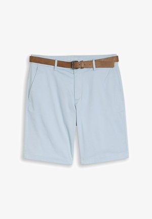 TOM TAILOR DENIM, TOM TAILOR DENIM HOSEN & CHINO TTREGULAR CHINO SHORTS MIT GÜRTEL - Shorts - smart light blue