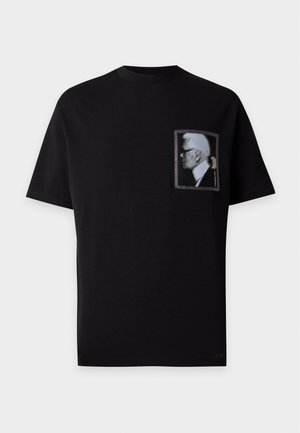 KARL LAGERFELD, T-SHIRT CREWNECK - Тениска с щампа - black