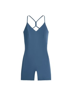OYSHO, COMFORTLUX CROSSOVER STRAP SHORT JUMPSUIT - Combinaison - mid grey-blue
