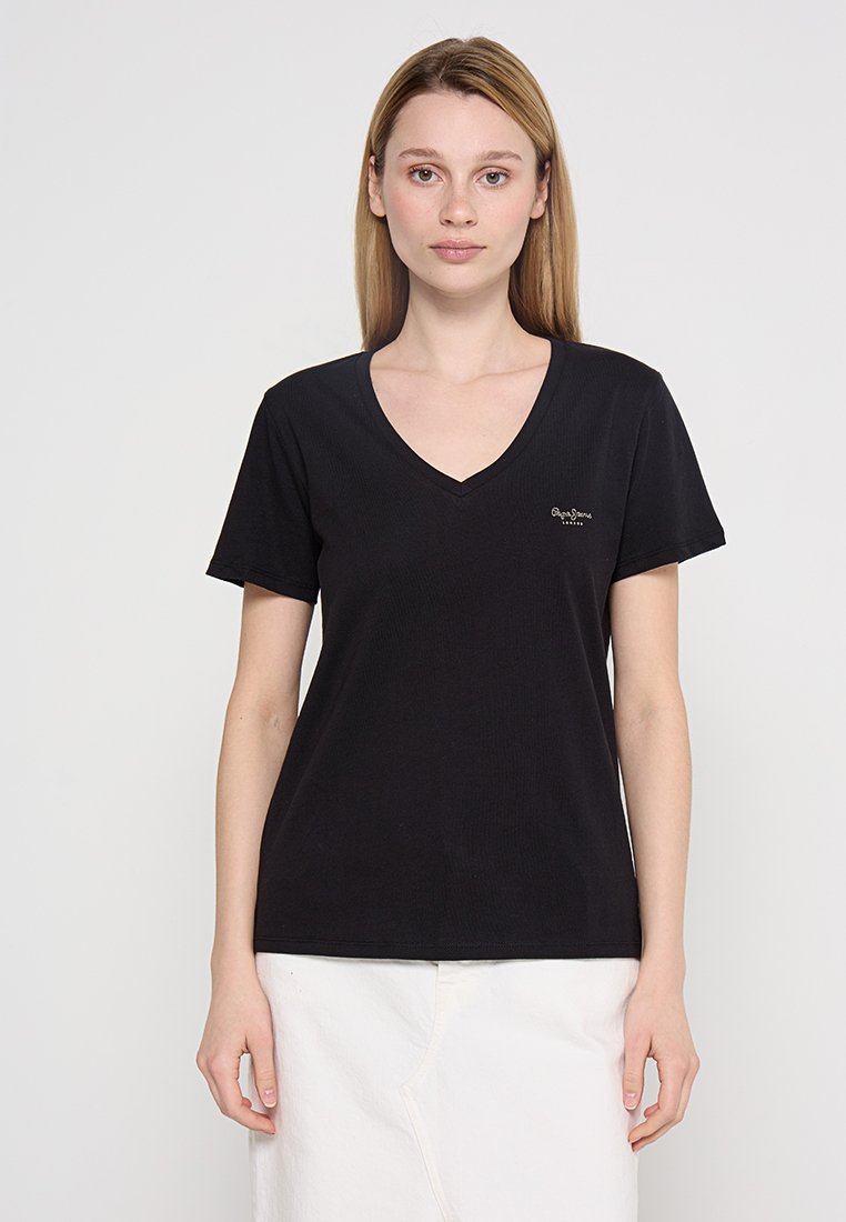 Pepe Jeans T-shirt basic zwart Pepe Jeans T-shirt basic zwart