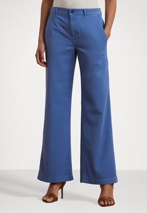 COTTON TWILL WIDE LEG PANT - Bukse - medium blue wash