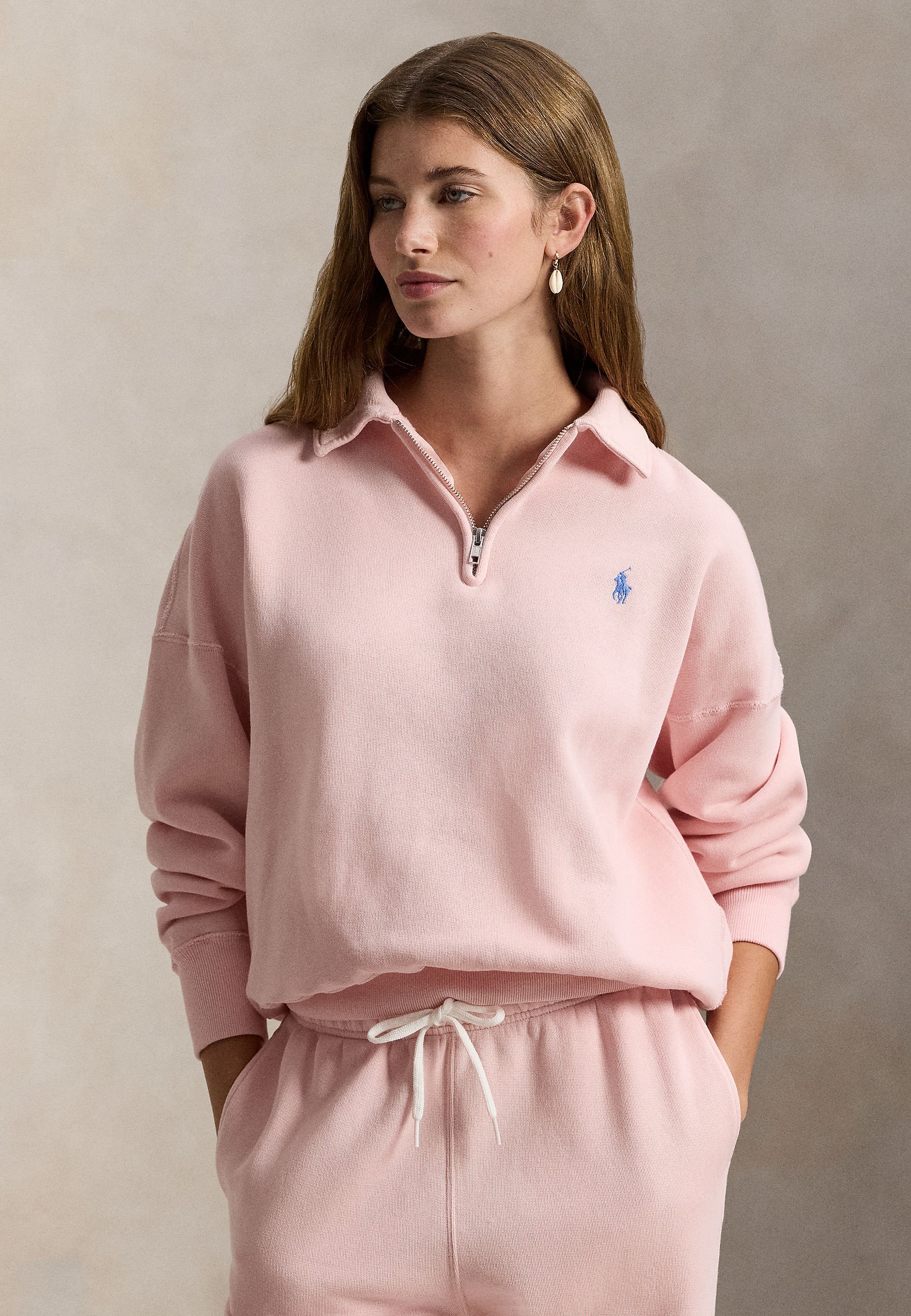 Polo Ralph Lauren FLEECE QUARTER-ZIP - Sweater - pink sand