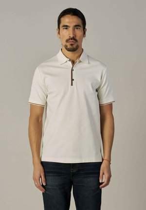 HARVEY KURZARM - Polo - offwhite