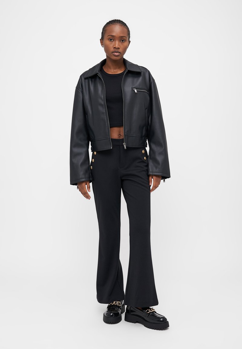 Gina Tricot Leather Pants Wide Trousers Penny Pu Trousers Gina