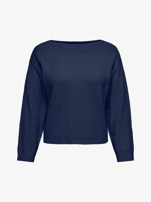 ONLY Carmakoma, KNITTED PULLOVER CARKATIA KNITTED PULLOVER - Strickpullover - naval academy