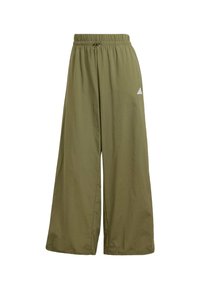 ESSENTIALS STRIPES LIFESTYLE PARACHUTE - Teplákové kalhoty - olive strata   white
