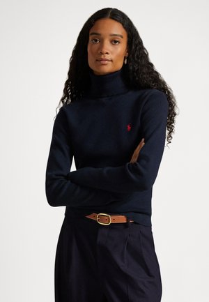 COTTON-BLEND TURTLENECK - Pullover - hunter navy