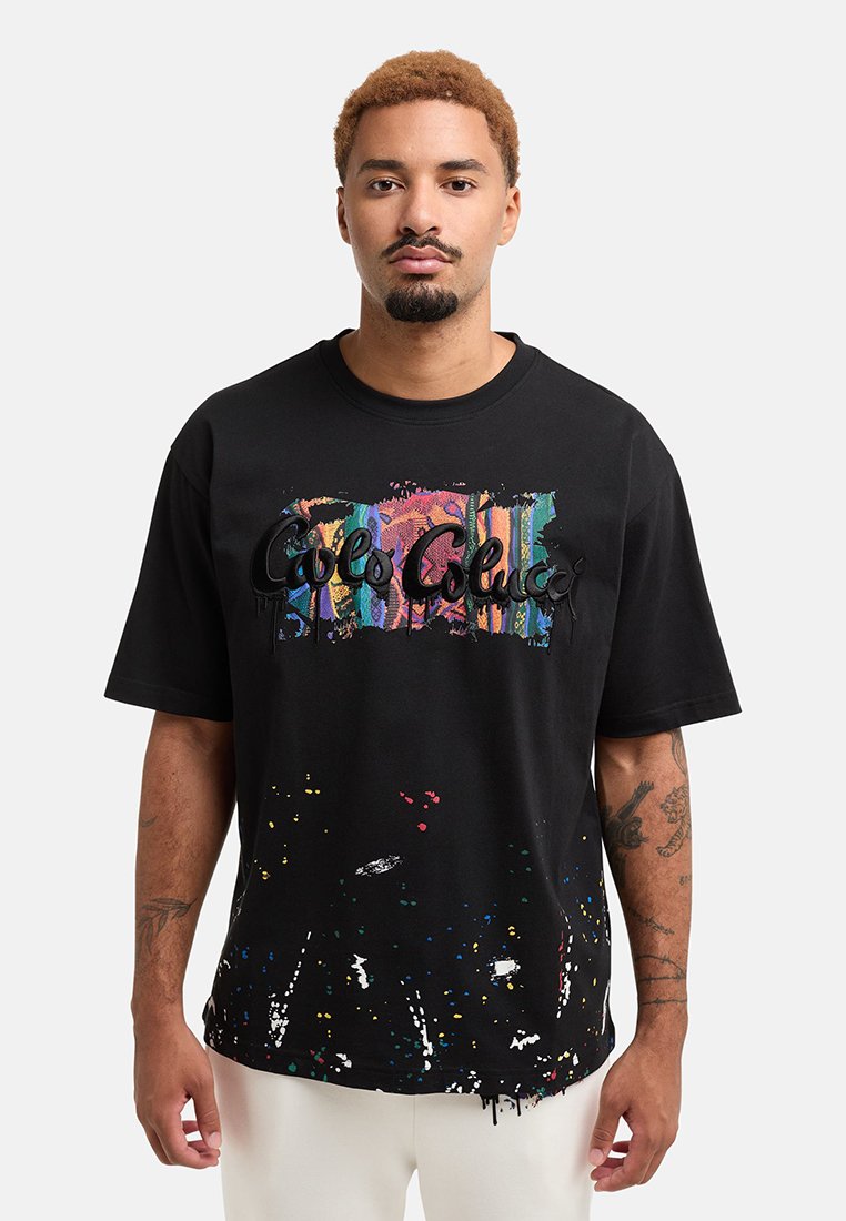 carlo colucci T-shirt print zwart