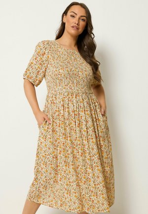 Yours Clothing, PLUS SIZE MIDI DRESSES - Freizeitkleid - yellow