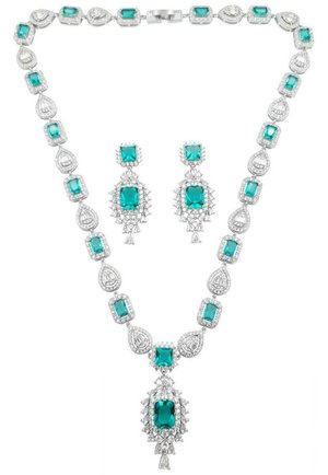 HOCHZEIT & PARTY - Boucles d'oreilles - weiss/grün