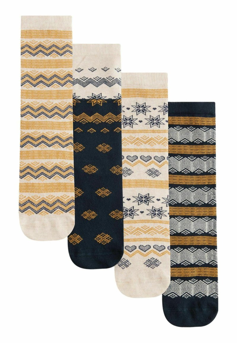 Next FAIRISLE ANKLE 4 PACK REGULAR FIT - Zoknik - navy ochre
