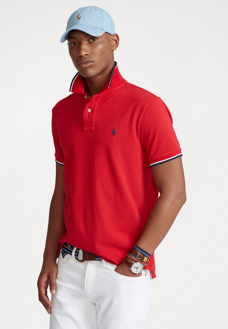 Polo Ralph Lauren - CUSTOM SLIM FIT MESH POLO SHIRT - Polo majica - red, Povečajte