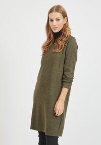 VILA VIRIL DRESS - Strikkjoler - forest night