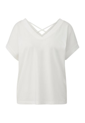 s.Oliver MIT V-AUSSCHNITT - Basic T-shirt - ecru