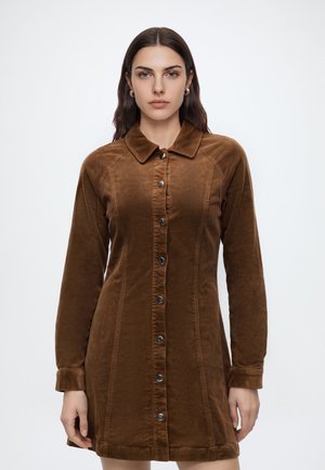 ONLY, ONLZEVA L/S SHORT CORD DRESS CC PNT - Риза-рокля - bison