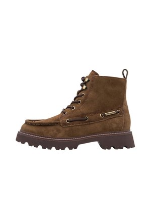 Tamaris, STIEFELETTE - Botines con plataforma - camel