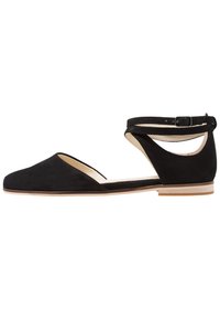 LEATHER  - Ankle strap ballet pumps - black