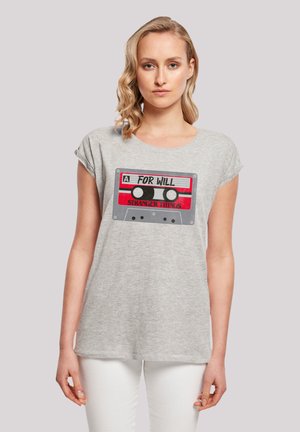 STRANGER THINGS CASSETTE FOR WILL NETFLIX TV SERIES - Print T-shirt - heather grey