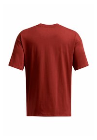 Under Armour HEAVYWEIGHT OVERSIZED BOX LOGO - Sportovní tričko - earthen orange