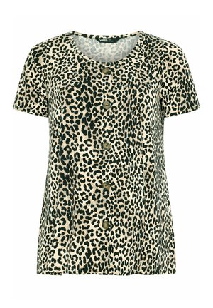 Yours Clothing, PLUS SIZE CASUAL TOPS - T-Shirt print - brown