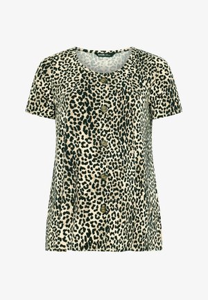 Yours Clothing, PLUS SIZE CASUAL TOPS - Print T-shirt - brown