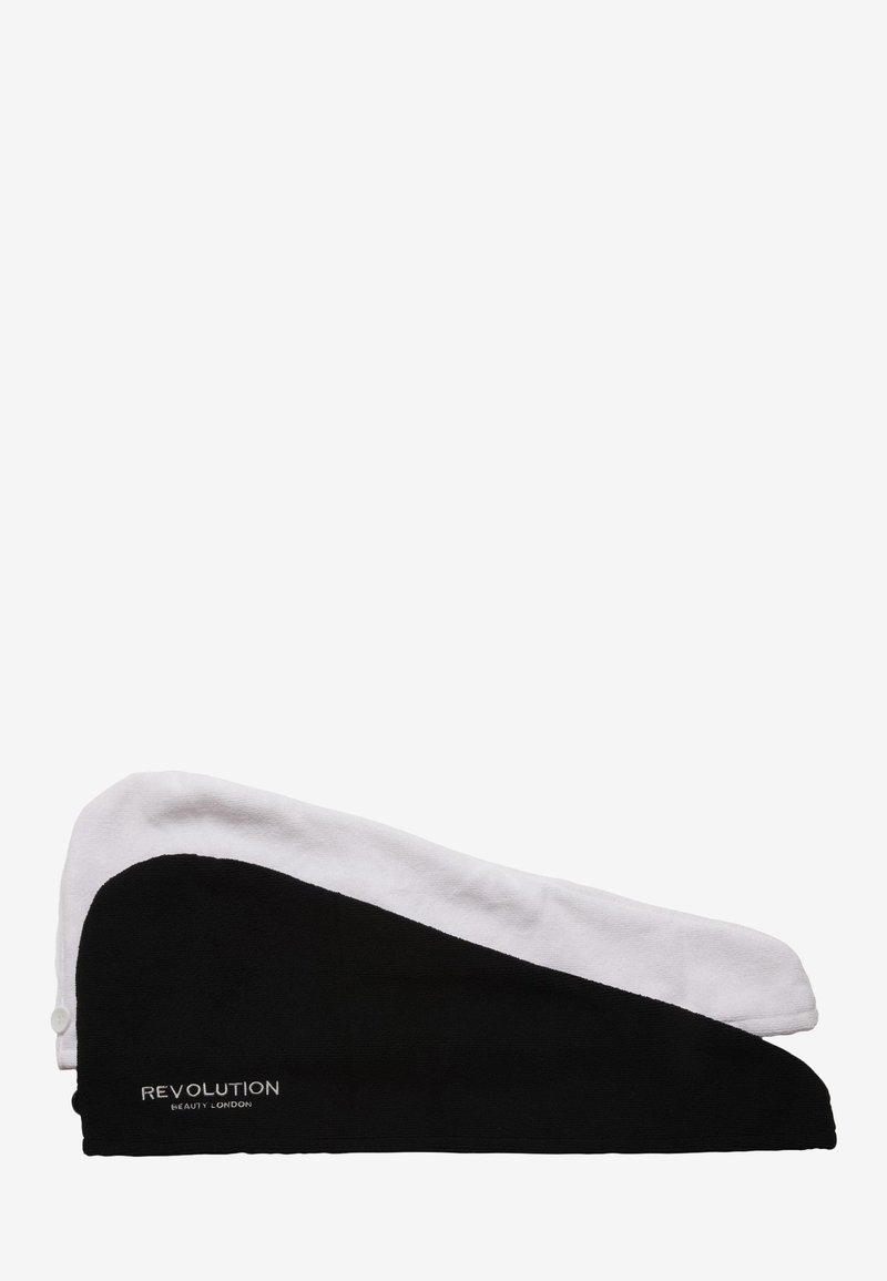 Revolution Haircare - HAIR 2PK MICROFIBRE HAIR WRAP  - Haarset - black/white, Vergroten