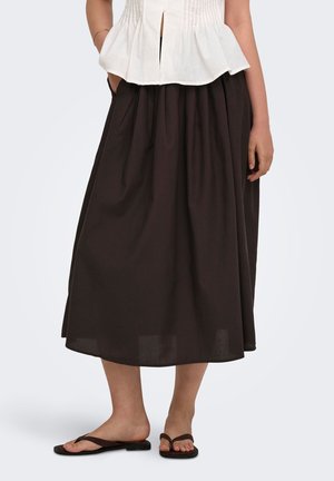 ONLY, SKIRT ONLISOLA SKIRT LONG SKIRT - A-snit nederdel - coffee bean