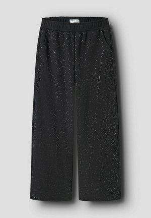Name it, SWEATPANTS WIDE LEG GLITTER - Pantalon de survêtement - black
