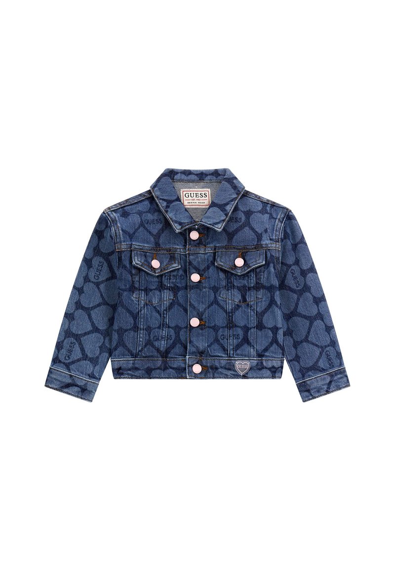 Guess ALLOVER-HERZEN - Denim jacket - blau