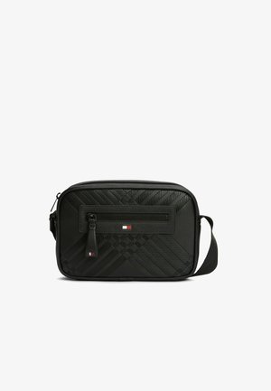 Tommy Hilfiger, TOMMY HILFIGER CORPORATE TEXTURED FLAG CROSSBODY CAMERA BAG - Schoudertas - black