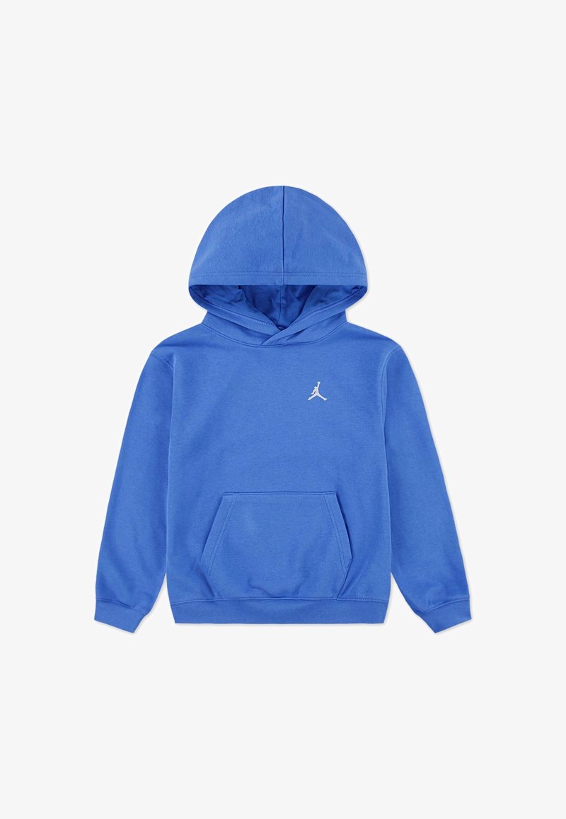 Felpa blu realizzata in tessuto morbido, con tasca a marsupio, polsini a costine e cappuccio. Sul davanti è presente un piccolo logo Jumpman bianco.