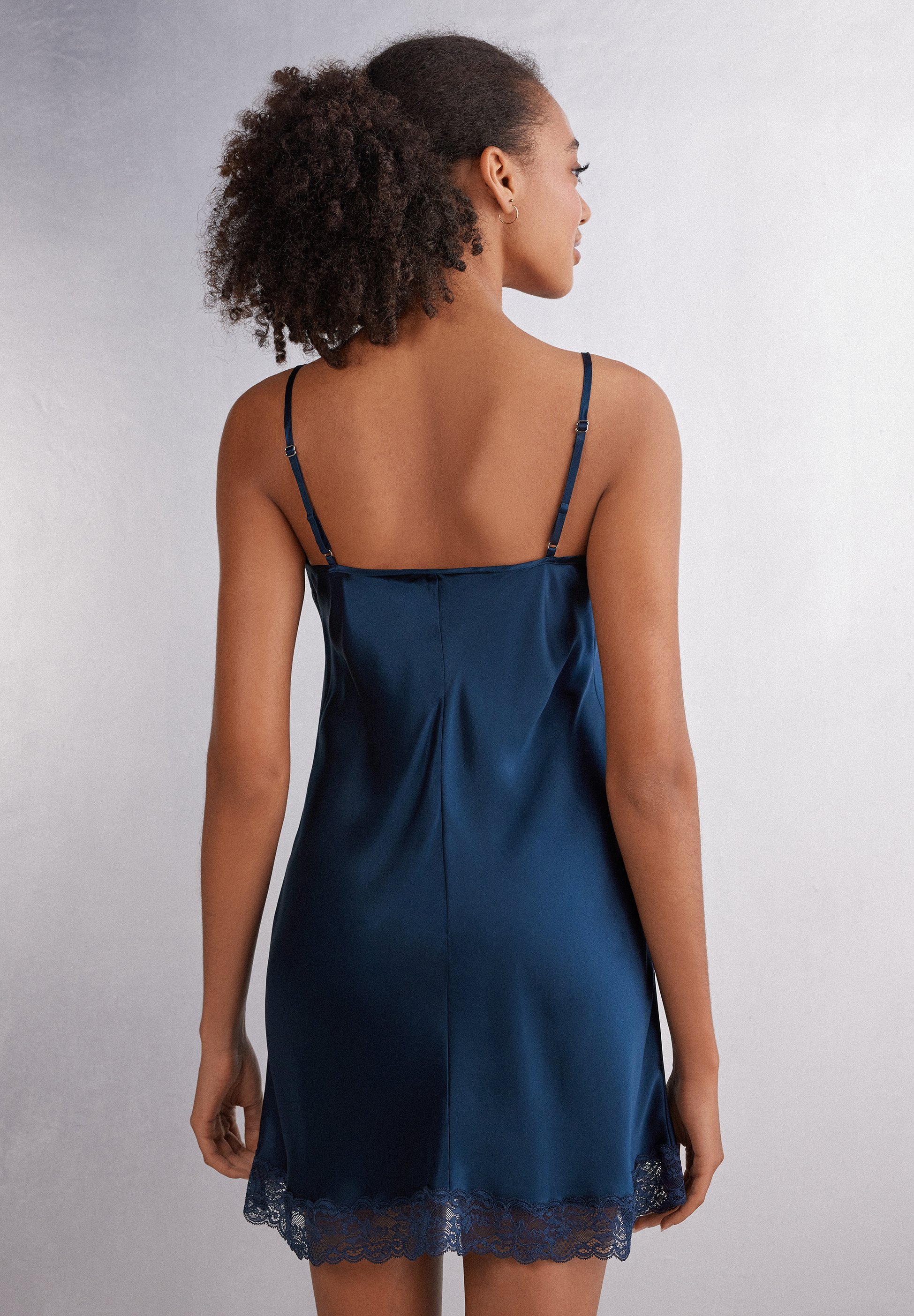 Intimissimi mit eneinsätzen - Nightie - dark blue - Zalando