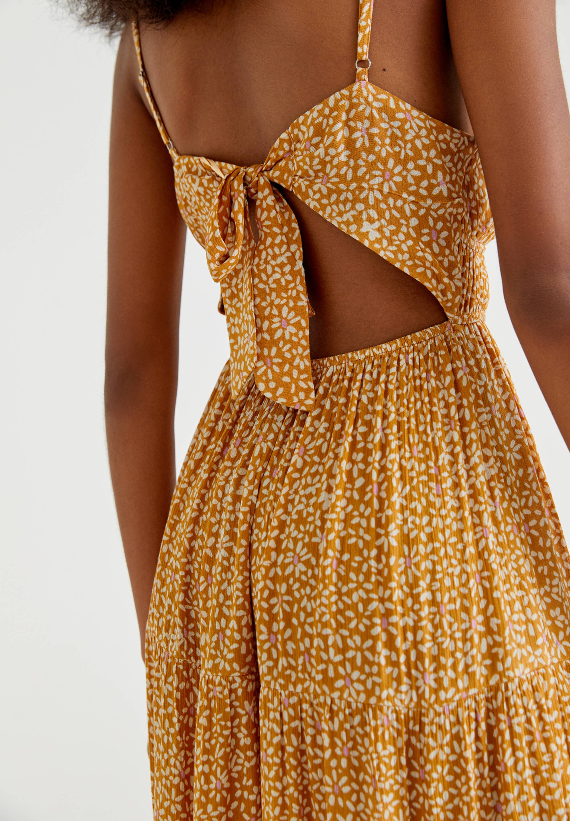 robe jaune pull and bear