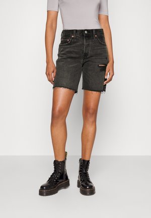 Farkkushortsit - black denim