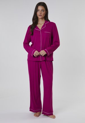 TRADITIONAL LONG SLEEVE SET - Pyjamas - dark pink