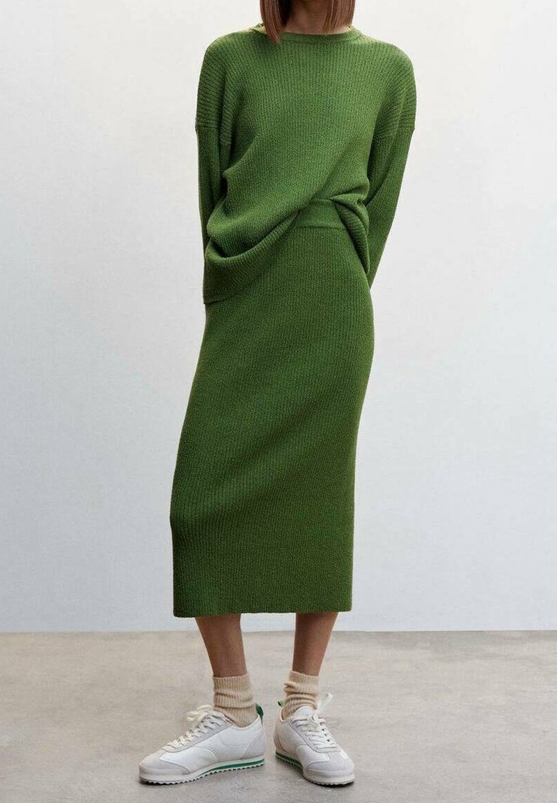 Mango Jupe crayon - green