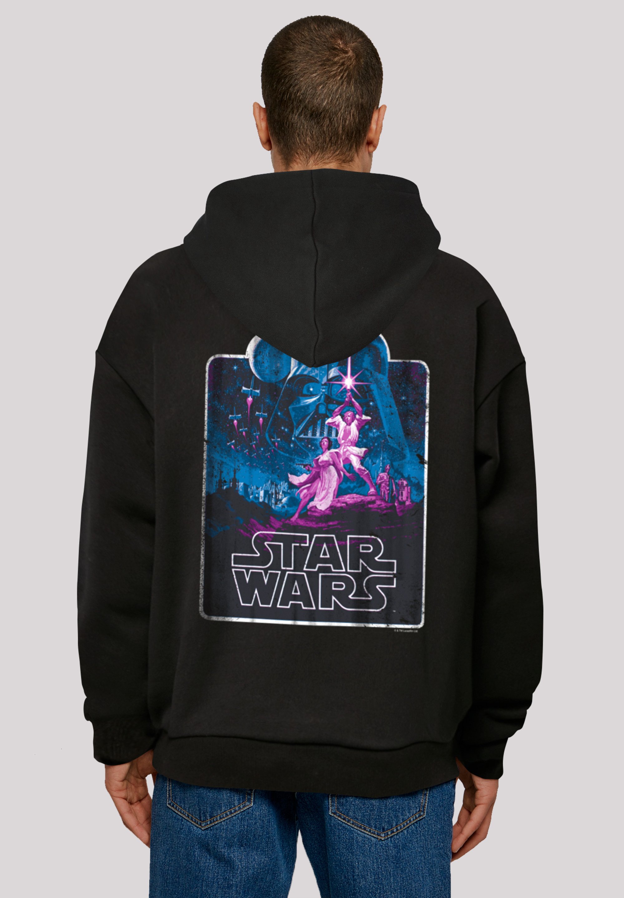 Star Wars Boys' Hoodies Ath Heather Medium Size Boy's Star Wars: A New Hope R2-D2 Body Pull Over Hoodie Athletic Heather Small Sweat Star Wars Homme