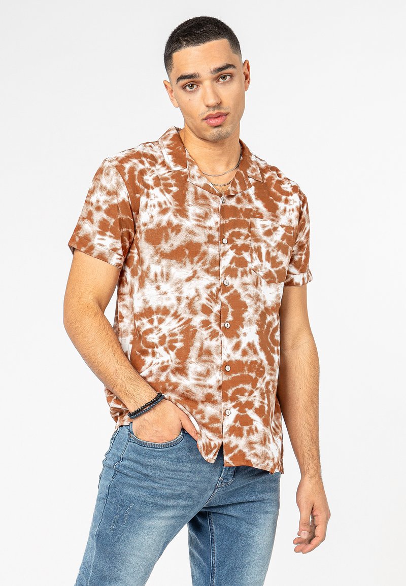 Herren Freizeithemden | Urban Surface MIT BATIK-PRINT Hemd brown/braun - AR18034 Herren Freizeithemden | Urban Surface MIT BATIK-PRINT Hemd brown/braun - AR18034