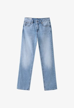 Stradivarius, D98 STRAIGHT-LEG VINTAGE EFFECT JEANS - Džínsy s rovným strihom - moon washed